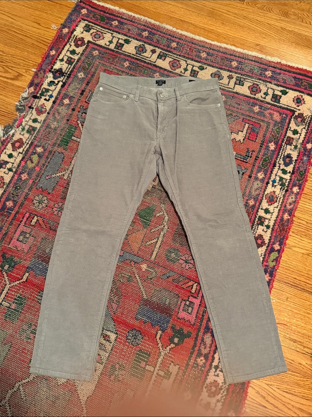J. Crew Men's Slim Fit Corduroy Pants - Light Gray